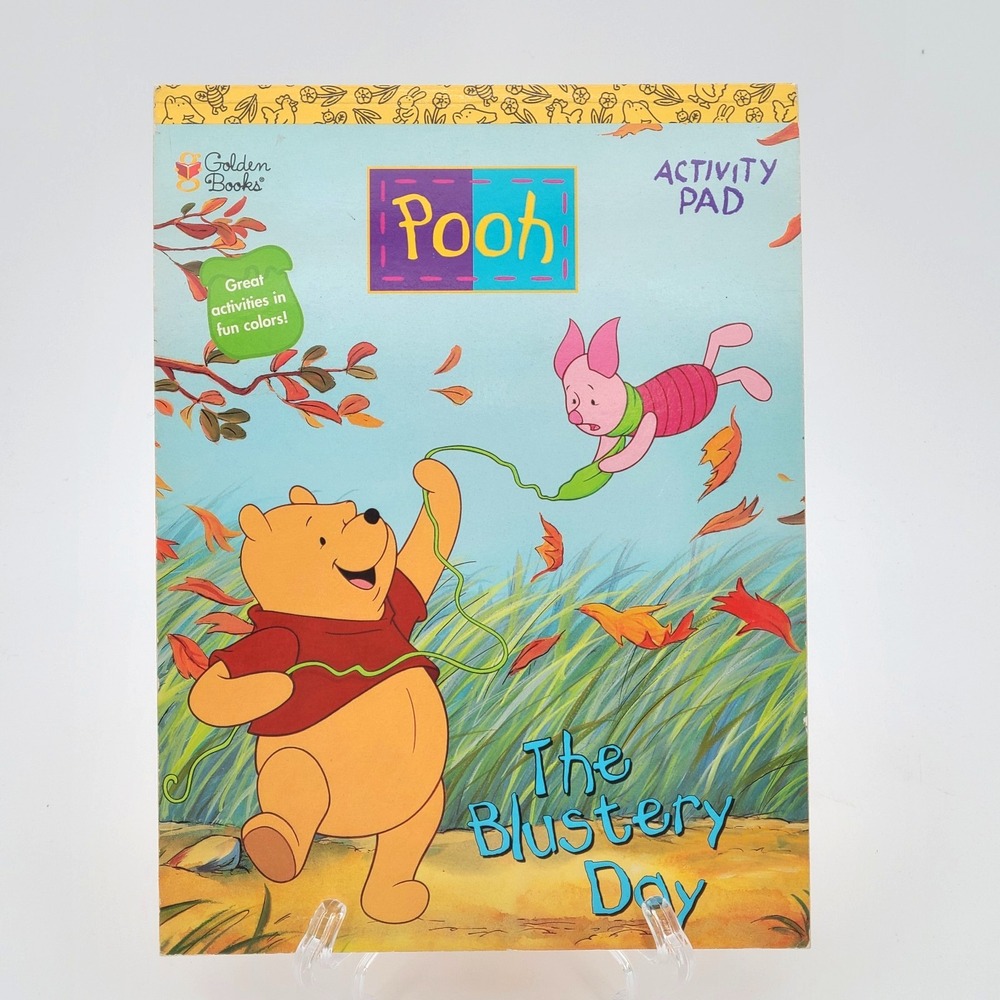 NOS Vintage 1998 Golden Books Pooh Activity Pad "The Blustery Day" NO MARKINGS